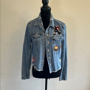 Toska Light Blue Denim Jacket with Patches